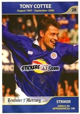 Sticker Tony Cottee - Leicester Mercury Greatest Players 2003
 - NO EDITOR