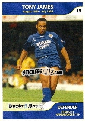 Sticker Tony James - Leicester Mercury Greatest Players 2003
 - NO EDITOR