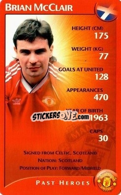 Sticker Brian McClair - Manchester United 2003-2004
 n. 28 - Top Trumps