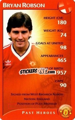 Sticker Bryan Robson - Manchester United 2003-2004
 n. 29 - Top Trumps