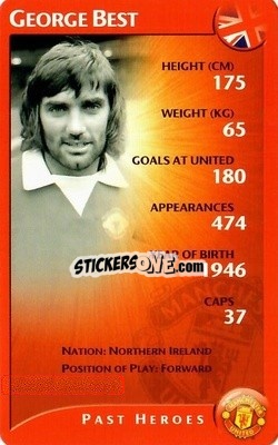 Sticker George Best - Manchester United 2003-2004
 n. 23 - Top Trumps