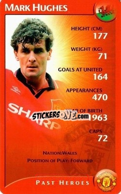 Sticker Mark Hughes - Manchester United 2003-2004
 n. 26 - Top Trumps