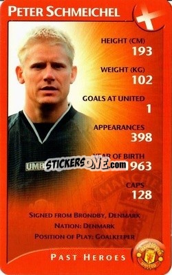 Sticker Peter Schmeichel - Manchester United 2003-2004
 n. 30 - Top Trumps