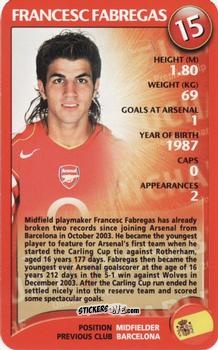 Sticker Cesc Fabregas - Arsenal Untouchables 2004-2005
 n. 14 - Top Trumps