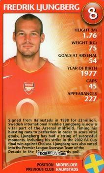 Figurina Fredrik Ljungberg - Arsenal Untouchables 2004-2005
 n. 7 - Top Trumps