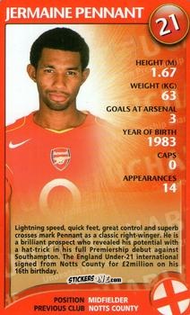 Figurina Jermaine Pennant - Arsenal Untouchables 2004-2005
 n. 19 - Top Trumps