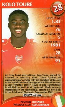 Cromo Kolo Toure - Arsenal Untouchables 2004-2005
 n. 22 - Top Trumps
