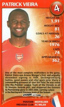 Cromo Patrick Vieira - Arsenal Untouchables 2004-2005
 n. 5 - Top Trumps