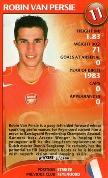 Sticker Robin van Persie - Arsenal Untouchables 2004-2005
 n. 10 - Top Trumps