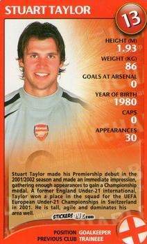 Cromo Stuart Taylor - Arsenal Untouchables 2004-2005
 n. 12 - Top Trumps