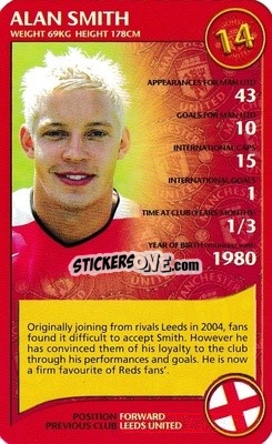 Sticker Alan Smith - Manchester United 2005-2006
 n. 10 - Top Trumps