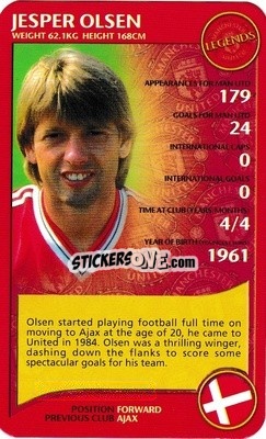 Cromo Jesper Olsen - Manchester United 2005-2006
 n. 29 - Top Trumps