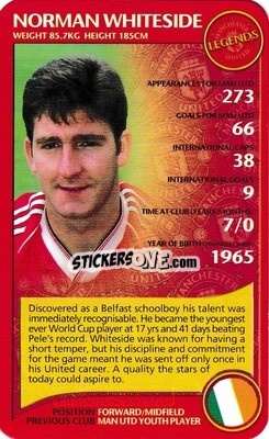 Figurina Norman Whiteside - Manchester United 2005-2006
 n. 27 - Top Trumps