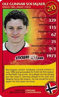 Sticker Ole Gunnar Solskjaer - Manchester United 2005-2006
 n. 13 - Top Trumps