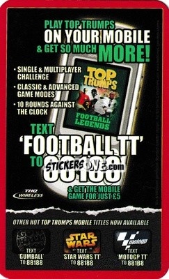 Sticker Play Top Trumps on your mobile - Manchester United 2005-2006
 - Top Trumps