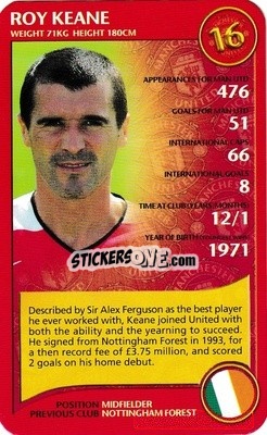 Sticker Roy Keane - Manchester United 2005-2006
 n. 11 - Top Trumps
