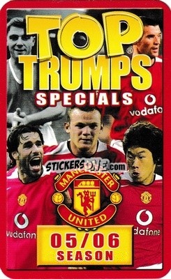 Sticker Title card - Manchester United 2005-2006
 - Top Trumps