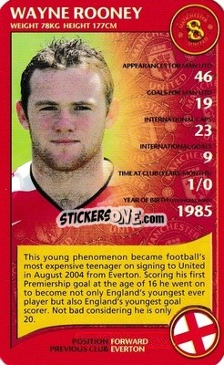 Sticker Wayne Rooney - Manchester United 2005-2006
 - Top Trumps