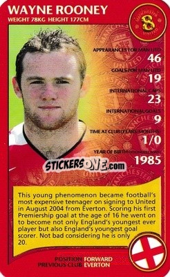 Sticker Wayne Rooney - Manchester United 2005-2006
 n. 24 - Top Trumps