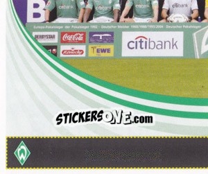 Sticker Team Werder Bremen - German Football Bundesliga 2007-2008 - Panini