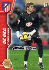 Sticker De Gea - Liga BBVA 2010-2011. Megacracks n. 38 - Panini