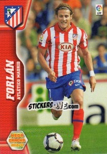 Sticker Forlán - Liga BBVA 2010-2011. Megacracks - Panini