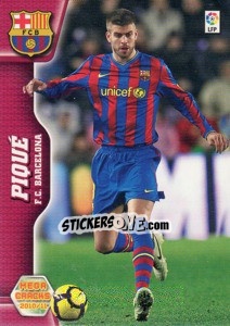 Cromo Piqué - Liga BBVA 2010-2011. Megacracks - Panini