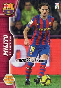 Sticker Gabriel Milito - Liga BBVA 2010-2011. Megacracks n. 62 - Panini