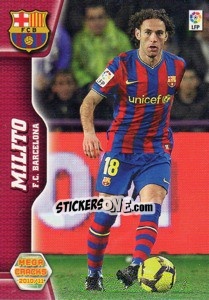 Cromo Gabriel Milito - Liga BBVA 2010-2011. Megacracks - Panini