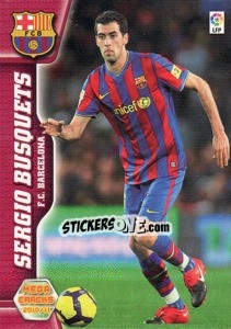 Sticker Sergio Busquets - Liga BBVA 2010-2011. Megacracks n. 64 - Panini