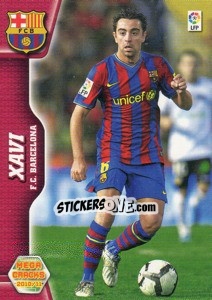 Sticker Xavi - Liga BBVA 2010-2011. Megacracks - Panini