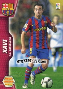 Sticker Xavi - Liga BBVA 2010-2011. Megacracks n. 65 - Panini