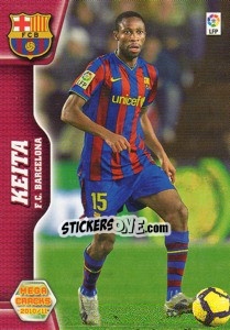 Sticker Seydou Keita - Liga BBVA 2010-2011. Megacracks n. 67 - Panini