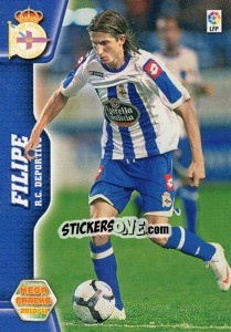 Cromo Filipe Luis - Liga BBVA 2010-2011. Megacracks - Panini