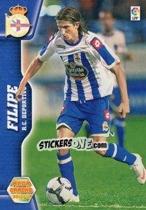 Sticker Filipe Luis - Liga BBVA 2010-2011. Megacracks n. 77 - Panini