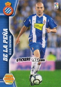 Sticker De la Peña - Liga BBVA 2010-2011. Megacracks - Panini