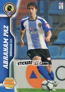 Cromo Abraham Paz - Liga BBVA 2010-2011. Megacracks - Panini