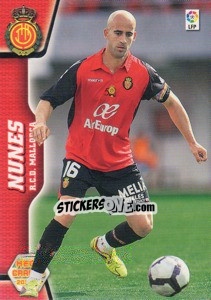 Cromo Nunes - Liga BBVA 2010-2011. Megacracks - Panini