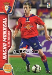 Sticker Nacho Monreal - Liga BBVA 2010-2011. Megacracks n. 221 - Panini