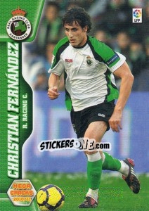 Sticker Christian Fernández - Liga BBVA 2010-2011. Megacracks - Panini