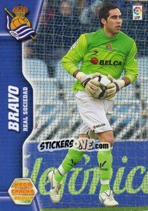 Sticker Claudio Bravo - Liga BBVA 2010-2011. Megacracks n. 254 - Panini