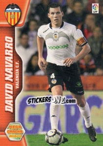 Cromo David Navarro - Liga BBVA 2010-2011. Megacracks - Panini