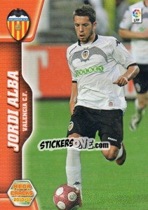 Sticker Jordi Alba - Liga BBVA 2010-2011. Megacracks - Panini