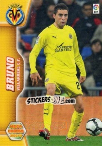 Sticker Bruno Soriano - Liga BBVA 2010-2011. Megacracks n. 334 - Panini