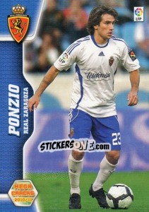 Sticker Ponzio - Liga BBVA 2010-2011. Megacracks - Panini