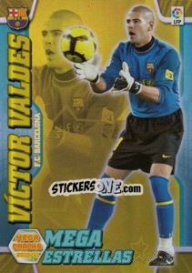 Sticker Victor Valdés - Liga BBVA 2010-2011. Megacracks - Panini