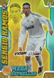 Sticker Sergio Ramos - Liga BBVA 2010-2011. Megacracks n. 365 - Panini