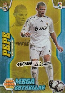 Sticker Pepe - Liga BBVA 2010-2011. Megacracks n. 367 - Panini