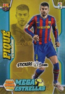Sticker Piqué - Liga BBVA 2010-2011. Megacracks n. 368 - Panini