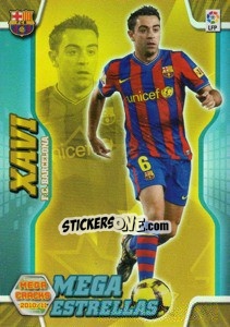 Sticker Xavi - Liga BBVA 2010-2011. Megacracks n. 375 - Panini
